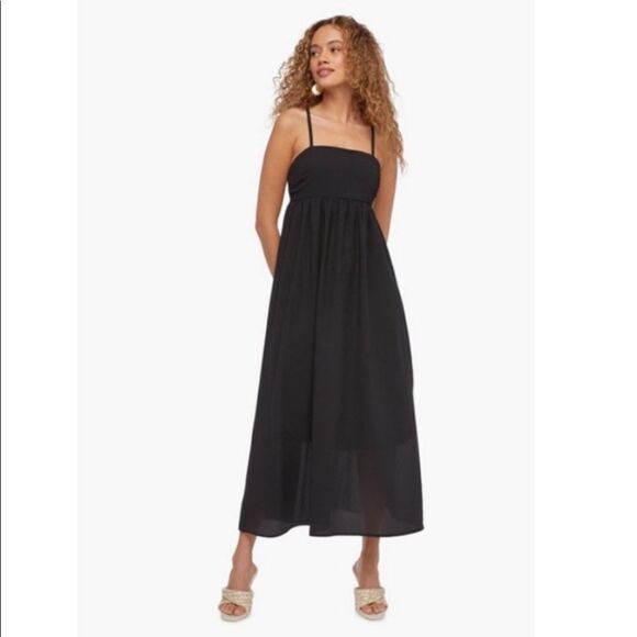 JustFab Women's Empire Maxi Dress in Black Size M NWT - Picture 1 of 6